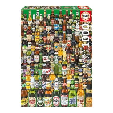 Educa - Puzzle de 1000 Piezas para Adultos | Cervezas. Medidas: 48 x 68 cm. Incluye Fix Puzzle para colgarlo una Vez finalizado. A Partir de 14 años (12736)
