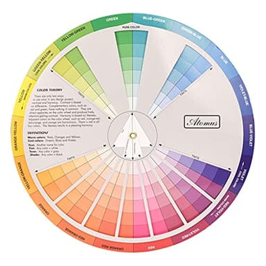 Nueva tarjeta de papel profesional de mezcla de colores con rueda de guía redonda central giratoria