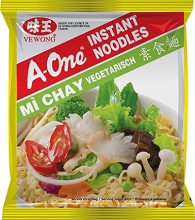A-ONE Fideos Instantáneos, Sabor Vegetales 85 g