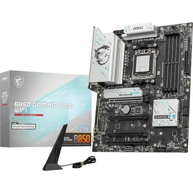 MSI B850 Gaming Plus WiFi Placa Base ATX - Procesador s AMD Ryzen 9000/8000 / 7000, AM5 - Memoria DDR5 8200+ MT/s (OC), PCIe 5.0 x16 & 4.0 x16, M.2 Gen5, Wi-Fi 7, 5G LAN