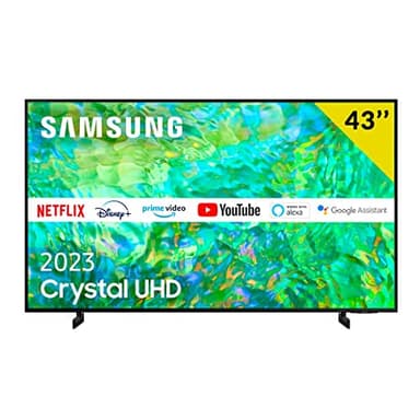 SAMSUNG TV Crystal UHD 2023 43CU8000 - Smart TV de 43", Procesador Crystal UHD, Q-Symphony, Gaming Hub, Diseño AirSlim y Contrast Enhancer con HDR10+