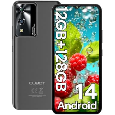 CUBOT A10 (2024) Telefono Movil Android 14, 12GB(4+8)+128GB/1TB Telefonos Moviles Libres, 6,56" HD+/90Hz, Cámara 48MP+16MP Smartphone, 5100mAh Batería, 4G Dual SIM Móvil, Octa-Core/Face ID/OTG/GPS
