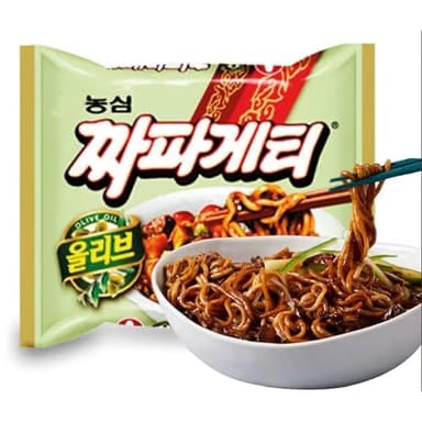 Fideos Ramen Chapagetti, Pack 5 de Fideos Instantáneos Coreanos con Salsa de Jjajang, Sabor Auténtico y Cremoso, Listos en 4 Minutos, Ideal para Hogar, Oficina y Viajes, 140g Por Unidad