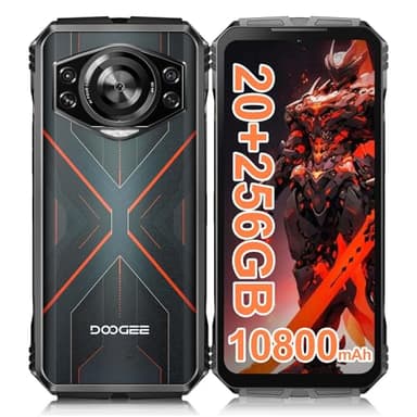 DOOGEE S Cyber Movil Todoterreno (2025) Teléfono Irrompible Android 14, 10800mAh, Móvil Resistente 20GB+256GB/ 6.58” FHD, 50MP+16MP Cámara Móvil Rugerizado 4G Dual SIM/Huella Dactilar/Face ID/NFC