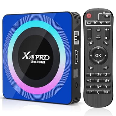 Android 13.0 TV Box, Box TV 4GB RAM 64GB ROM RK3528 Quad-Core 64bit Cortex-A53 Support 2.4/5.0GHz WiFi6 BT5.0 HD 8K 10/100M Ethernet HDMI 2.0 Android TV Box