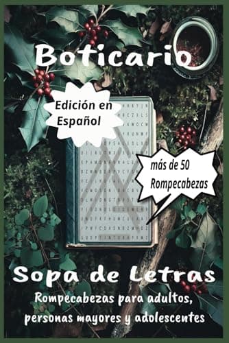 Libro de sopas de letras de boticario: Son fáciles de leer e imprimir sobre boticario, remedios caseros, herbolario, medicina vegetal y más | 6x9 ... para vacaciones, días festivos y tiempo libre