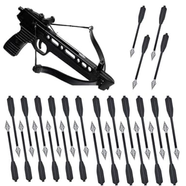 fUfIzU Flechas De Ballesta De Aluminio para Tiro con Arco De 6,7 Pulgadas con Pernos De Alto Impacto Flechas Cortas para Ballesta De Caza De 50 Libras A 80 Libras para Flecha, Sin Ballesta,Negro,12