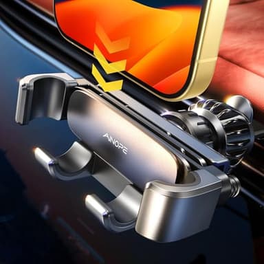 AINOPE Soporte Móvil Coche [Sujeta con Gravedad ][Operación con una Mano] - Suporte Telemóvil Carro Universal Compatible con Teléfonos iPhone16 Pro MAX 15 14 13 Samsung Xiaomi Huwawei