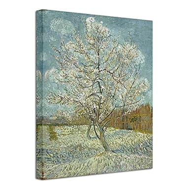 Wieco Art – Cuadro El Melocotonero de Van Gogh, reproducción de famosos pinturas al óleo, galería moderna, sobre lienzo, para la decoración del hogar