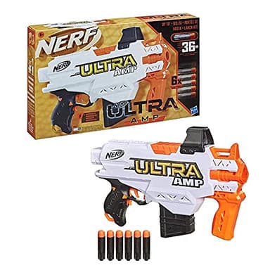 Nerf Lanzador motorizado Amp, Clip, 6, Compatible Solo con Dardos Ultra, Individual, Multicolor (Hasbro F0954U50)