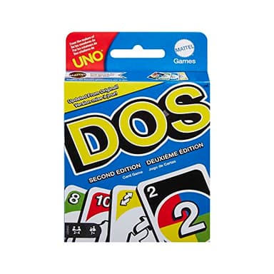 Mattel Games Juego de Cartas Dos Segunda Edición Juego de Mesa Familiar de UNO +7 años (Mattel HNN01)