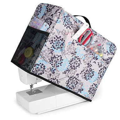 Funda Maquina Coser, Cubierta de la Máquina de Coser con Bolsillos, Funda Antipolvo Compatible con la Mayoría de Máquina de Coser Estándar como Singer y Brother, Diente de León (SÓLA Bolsa)