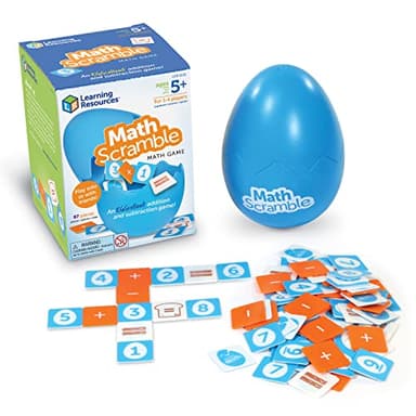 Learning Resources Math Scramble, Juego de matemáticas para niños, desarrolla el Sentido numérico, 1-4 Jugadores, 5+ años de Edad