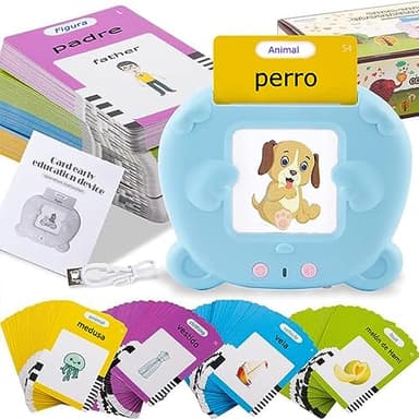 Felly Tarjetas Flash Parlantes Español, Juguetes Niños 1 2 3 4 5 6 años, Juegos Educativos Montessori Juguetes de Aprendizaje 112 Hojas 224 Palabras, Regalo para Bebe de cumpleaños Navidad