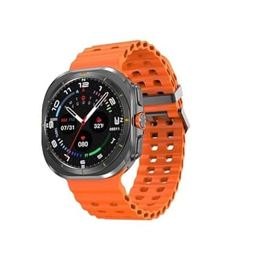 Reloj inteligente JS Watch 7 Ultra 2024 1:1 de 47 mm, pantalla AMOLED, llamada Bluetooth, marcación personalizada, brújula, reloj inteligente para hombres y mujeres (naranja)
