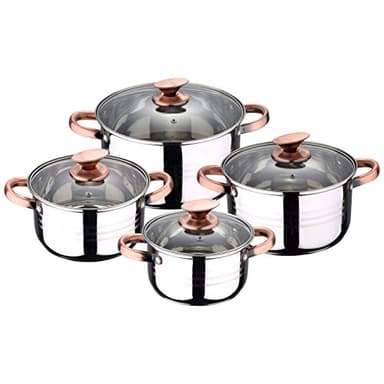 Bateria 8pc acero inoxidable apta para inducción Colección San Ignacio PremiuNONA