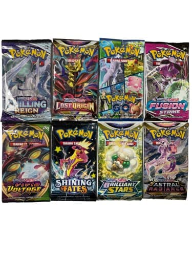Heartforcards® - Tarjeta de refuerzo de Pokemon, aleatoria y sorpresa, con protección de envío, 1 tarjeta de refuerzo