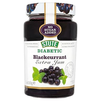 Stute Sin Adición De Azúcar Mermelada De Grosella Negra Diabética (430g) (Paquete de 2)