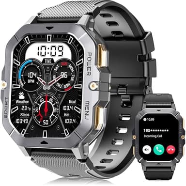 OUKITEL Reloj Inteligente Hombre,2.02" Smartwatch Hombre con Llamadas Bluetooth, Smartwatch con Notificaciones de mensajes,Oxímetro, Pulsómetro, Monitor de Sueño,100+ Modos Deportivos para Android iOS
