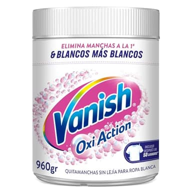 Vanish Oxi Action Quitamanchas y Blanqueador Polvo para Ropa Blanca - 900 gr