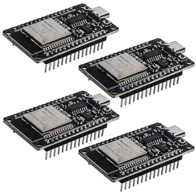 4 placas de desarrollo ESP32 NodeMCU Module:ESP-32S placa de desarrollo, 2,4 GHz Dual Core Wifi WiFi Bluetooth CP2102 Chip, ESP32 Tipo C NodeMCU Development Board,ESP32 WROOM 32 placa de desarrollo
