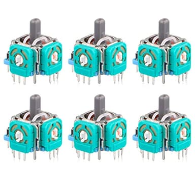 EEEKit 6PCS Joystick de palanca analógica de repuesto 3D para PS4 Dualshock 4 Controlador Xbox One Controlador inalámbrico Xbox Elite