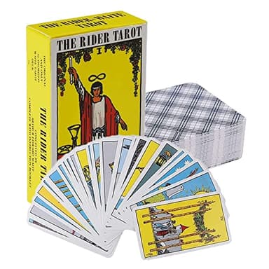 Tarjetas de tarot Waite para principiantes, 78 cartas de tarot de Rider con guía para adivinación de destinos, juegos de cartas para fiestas, adecuadas para principiantes y jugadores experimentados,