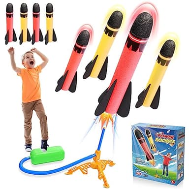 HappyKidsClub Juguetes Niños 3-12 Años, Cohete Juguete Juegos Exterior Niños Jardin 3-12 Años Juegos Infantiles Aire Libre para Niños Regalo Niño 3-12 Años Regalos Navidad Cumpleaños Niños