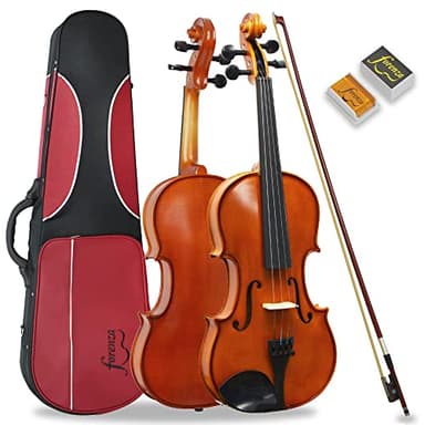 Forenza Prima 2 Traje De Violín De Tamaño 4/4 Completo Con Diapasón Y Clavijas De Ébano, Estuche Dura Ligera, Arco De Madera, Colofonia, Cuerdas De Núcleo De Acero