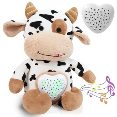 Ruido Blanco Bebe 15 Melodias- Autotemporizador y Detector llanto - Carga USB incluida | Proyector Estrellas | Musica para Domir | Maquina Ruido Blanco Bebe | Regalo bebe recién nacido | Peluche bebe