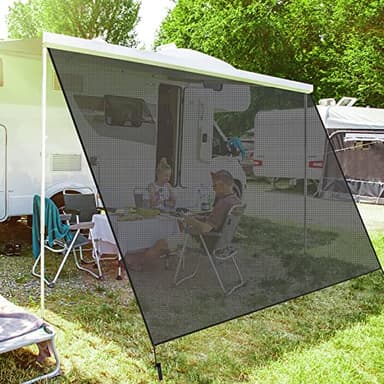 PHATRIP Pantalla de protección Solar para autocaravanas, Sun View Blocker protección Solar para Caravana, Camping, toldo de privacidad 2.45 * 3.3m