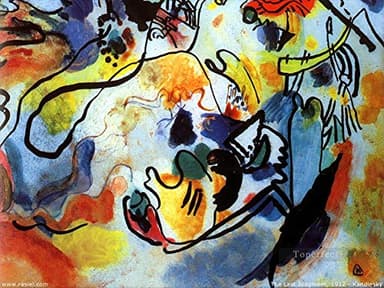 Pintura al óleo hecha a mano por profesores universitarios - The last judgment Abstract Wassily Kandinsky Wall Art Canvas - Pinturas famosas pintadas a mano - Tamaño 3