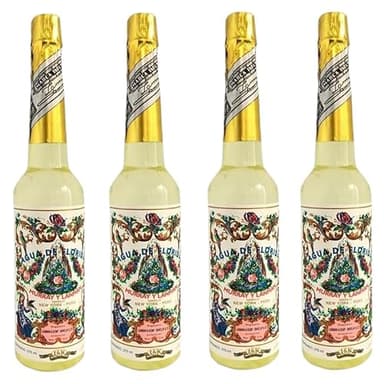 Pack 4 Botellas Agua Florida 270 ml 100% Colonia Original Perú Amarilla Murray & Lanman, Botella de plástico