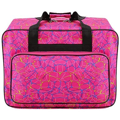 LYTIVAGEN Bolso para Máquina de Coser Bolsa de Nylon Universal Funda de Transporte Acolchada Universal con Bolsillos y Asas para Máquinas de Coser y Accesorios de Costura