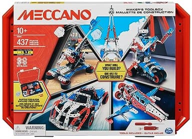 MECCANO Caja de Herramientas del Fabricante Core Toolbox FR, Multicolor, Mediana (Spin Master 6067167)