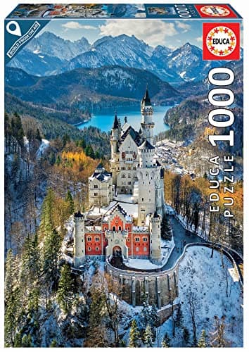 Educa - Puzzle de 1000 Piezas para Adultos | Castillo de Neuschwanstein, Viaja a Alemania con Este Puzzle de 1000 Piezas. Incluye Pegamento Fix Puzzle. A Partir de 14 años (19261)