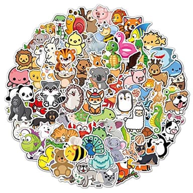 KOWASO Pegatinas Lindas (100 Piezas), Paquete de Calcomanías de Moda Estética Portátil para Niños, Adolescentes, Niñas, Mujeres Que Enseñan Pegatinas de Vinilo