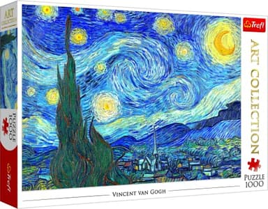 Trefl-Noche Estrellada Vincent Van Gogh Other License 1000 Piezas, Colección de Arte, Adultos y niños a Partir de 12 años Puzzle, Color