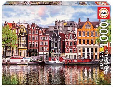 Educa - Puzzle de 1000 Piezas para Adultos | Ciudad de Ámsterdam. Incluye Pegamento Fix Puzzle. A Partir de 14 años (18458)