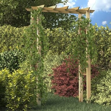 Rantry Pérgola/arco de jardín, 150 x 60 x 204 cm, de madera impregnada, muebles para casa, interiores, exteriores, salón, dormitorio, decoración de muebles de dormitorio