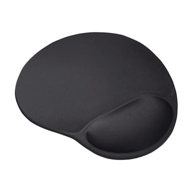 Trust Bigfoot Alfombrilla para Ratón Ergonómica con Reposamuñecas de Gel, Base Antideslizante, Mouse Pad con Superficie de Microfibra para Ordenador, PC, Portátil - Negro