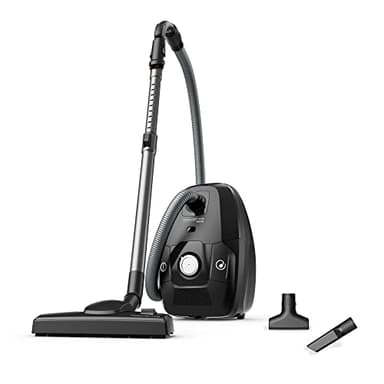 Rowenta Force Max Silence - Aspirador con bolsa de 900 W, hasta un 82% reciclable, gran filtración HEPA más de 99,98%, depósito de 4,5 L, cable de 8,4 m, incluye accesorios tapicerías, negro