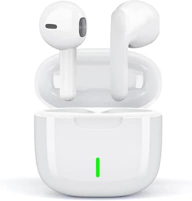 Auriculares Inalámbricos,In Ear Auriculares Bluetooth 5.3 con Cancelacion Ruido HD Mic, 50H HiFi Estéreo Cascos, Control Táctil, IPX7 Impermeable Deportes Audifonos Inalambricos para iPhone Android