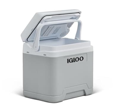IGLOO IE24 DC nevera eléctrica, 24 litros, mini-refrigerador con conexión de 12V para coche, barco y ocio, gris