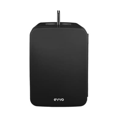 EVVO Nevera Mini F10 (Negro), 10 L, Silenciosa, Compacta, para Bebidas, Snacks y Cosmética, Bajo Consumo, Diseño Moderno