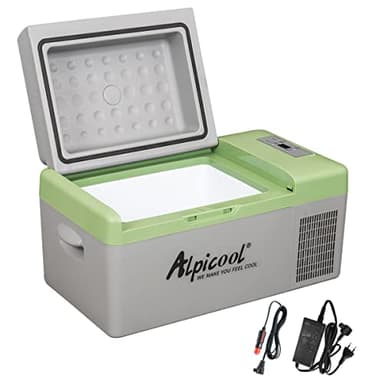 Alpicool Y20T 20L Mini Nevera de Coche portátil Eléctrica 12/24V CC Refrigerador de Coche para Hogar Aire Libre Camping, Viajes, Automóvil Enfriamiento de -20ºC a +20ºC