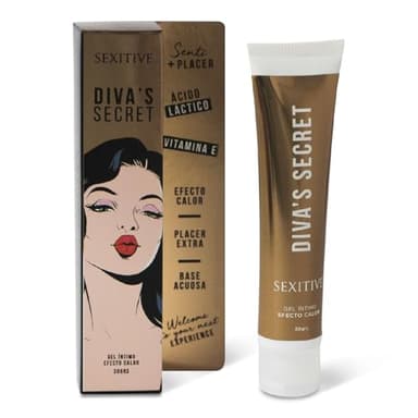 DIVA S SECRET - Gel orgásmico rápido. Estimulante sexual femenino. Efecto Calor gracias a su combinación de Ácido Láctico y Vitamina E. Orgasmos mas intensos. 30 ml - 1 fl oz.