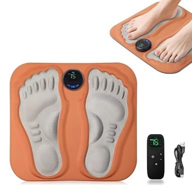 HOVCEH Masajeador Eléctrico Para Pies, Masajeador para Pies, Cojín de Masaje, 6 Modos y 15 Frecuencias Ajustables