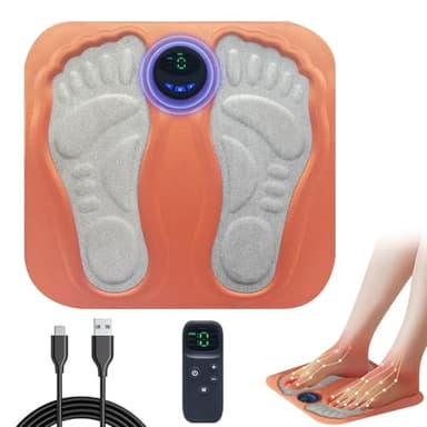 Horuili® Masajeador eléctrico para pies, masajeador USB para pies, cojín de masaje EMS con 6 modos y 15 frecuencias ajustables, favorece la circulación sanguínea