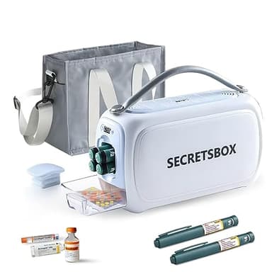 Enfriador de Insulina portátil de 2 a 8 ℃, Diabética Neveras de Insulina Viaje, pantalla digital de control de temperatura inteligente, enfriador de medicamentos para viajes y automóviles